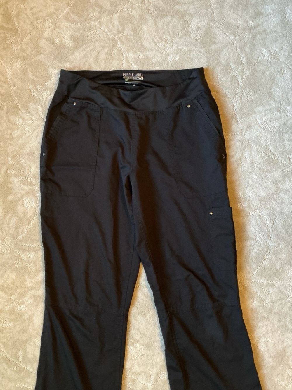healing hands Black Scrub Pants with Pockets